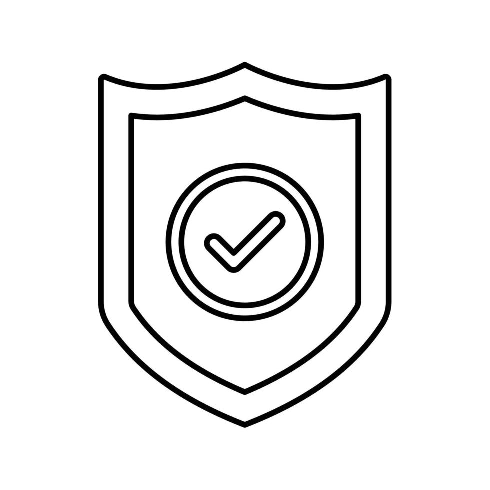 icono de vector de escudo seguro que es adecuado para el trabajo comercial y modificarlo o editarlo fácilmente
