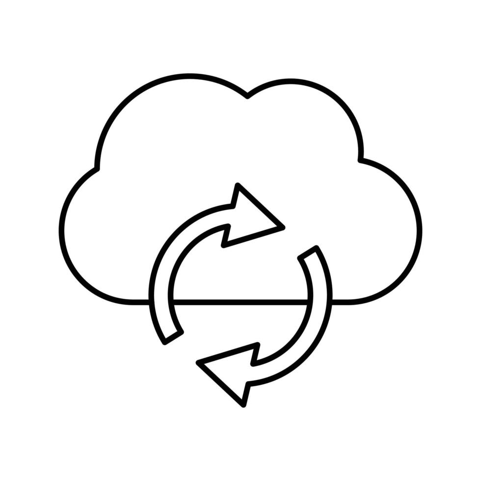 Cloud Refresh Vector icon which is suitable for commercial work and easily modify or edit it