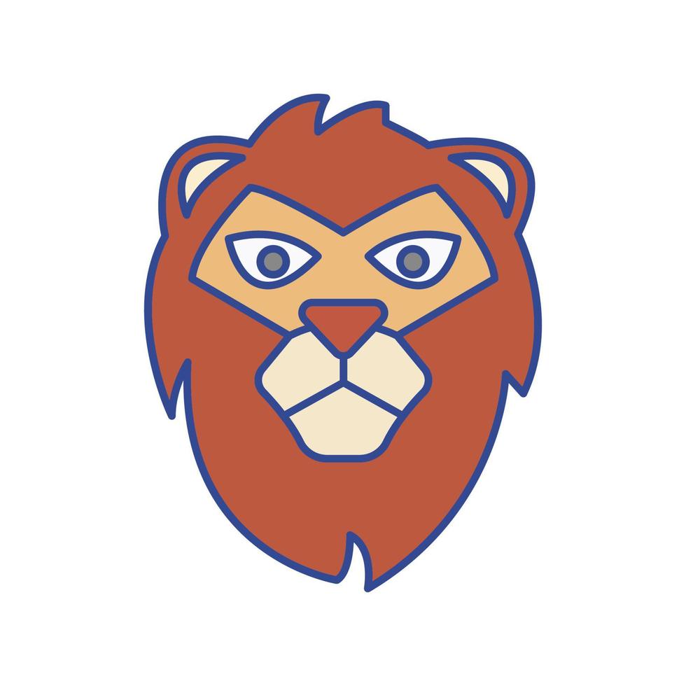 Lion animal Vector icon which is suitable for commercial work and easily modify or edit it