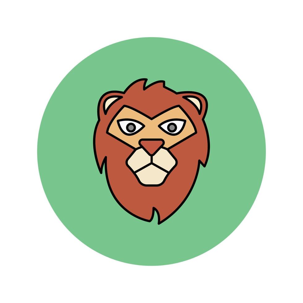 icono de vector de animal de león que es adecuado para el trabajo comercial y modificarlo o editarlo fácilmente