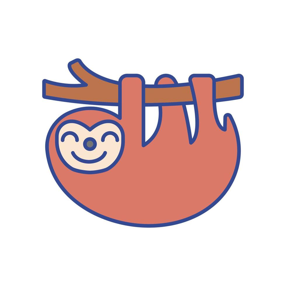 Sloth Animal Vector icon which is suitable for commercial work and easily modify or edit it