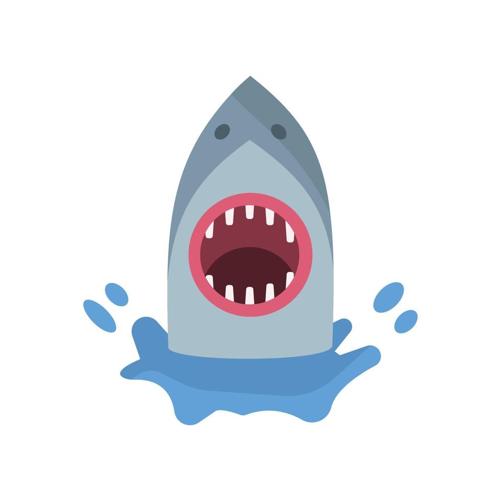icono de vector de ataque de tiburón que es adecuado para el trabajo comercial y modificarlo o editarlo fácilmente