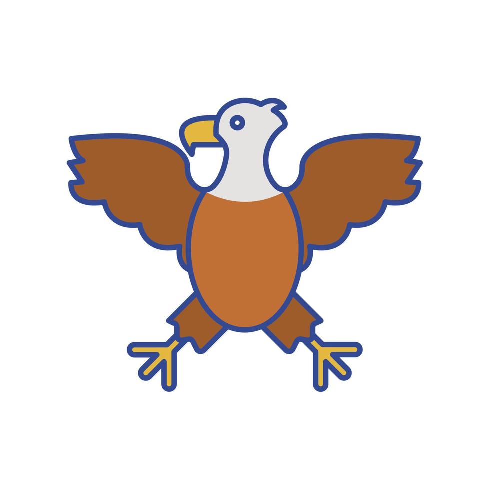 Eagle bird Vector icon which is suitable for commercial work and easily modify or edit it