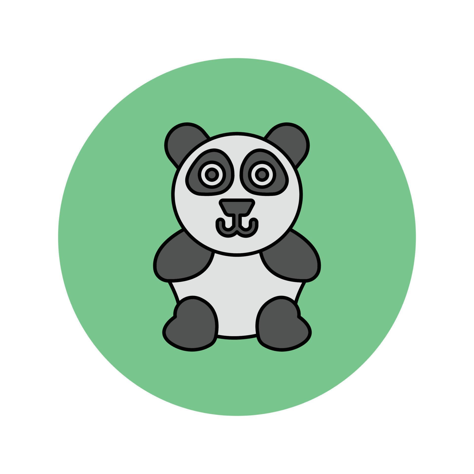 Panda animal Vector icon which is suitable for commercial work and