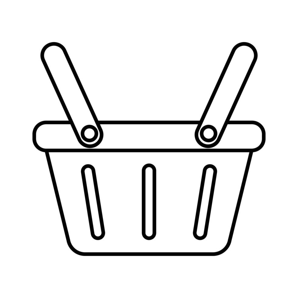 icono de vector de cesta de la compra que es adecuado para el trabajo comercial y modificarlo o editarlo fácilmente