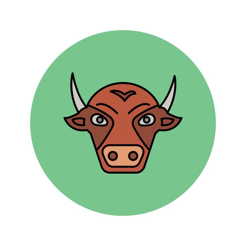 Bull animal Vector icon which is suitable for commercial work and easily modify or edit it