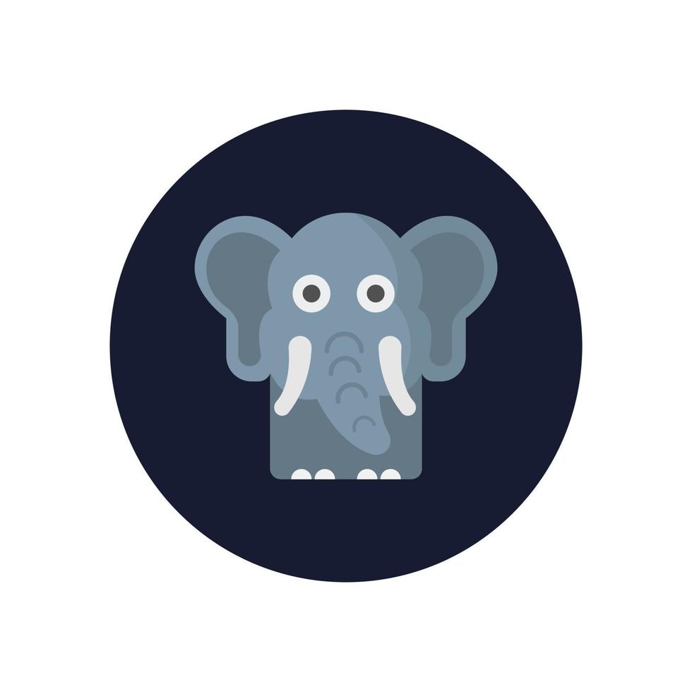 icono de vector animal de elefante que es adecuado para el trabajo comercial y modificarlo o editarlo fácilmente