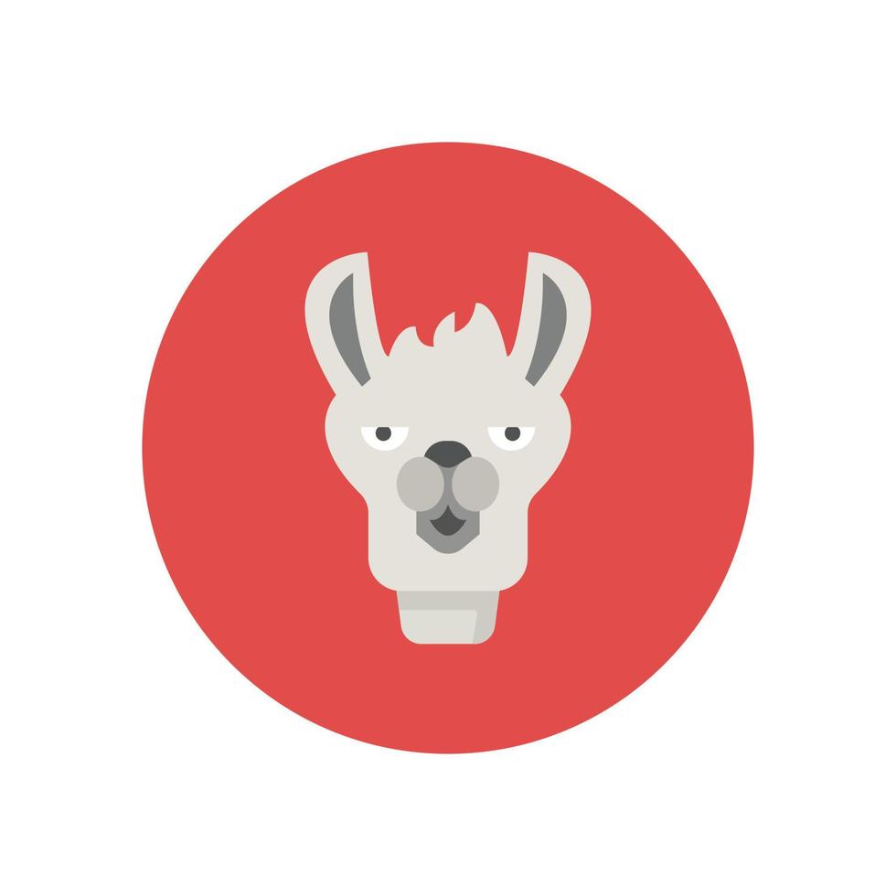 Llama animal Vector icon which is suitable for commercial work and easily modify or edit it