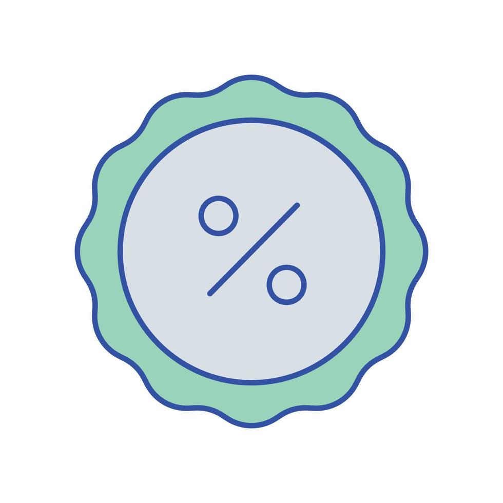 Percent sticker Vector icon which is suitable for commercial work and easily modify or edit it