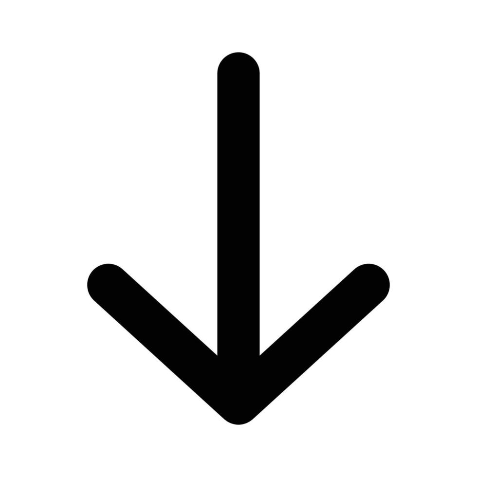 Arrow  Down Vector icon which is suitable for commercial work and easily modify or edit it