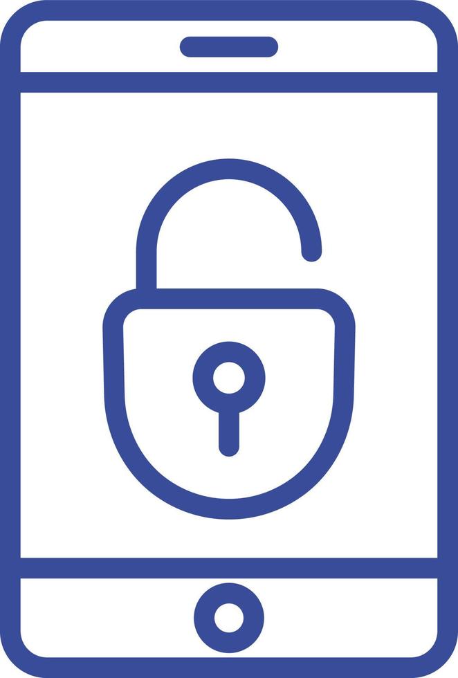 icono de vector aislado de desbloqueo móvil que puede modificar o editar fácilmente