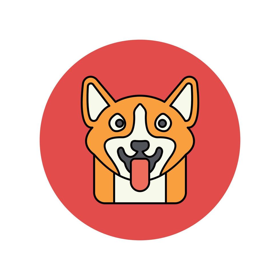 icono de vector de perro mascota que es adecuado para el trabajo comercial y modificarlo o editarlo fácilmente