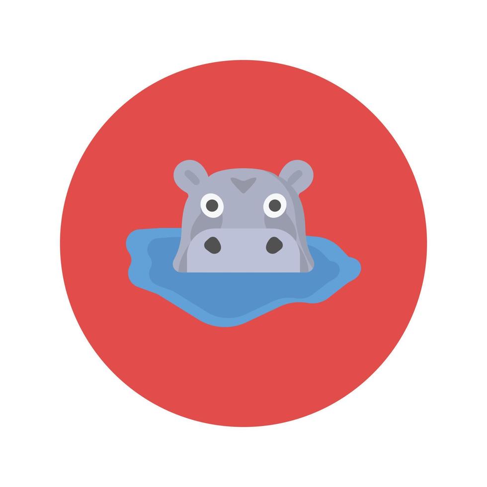 Hippo animal Vector icon which is suitable for commercial work and easily modify or edit it