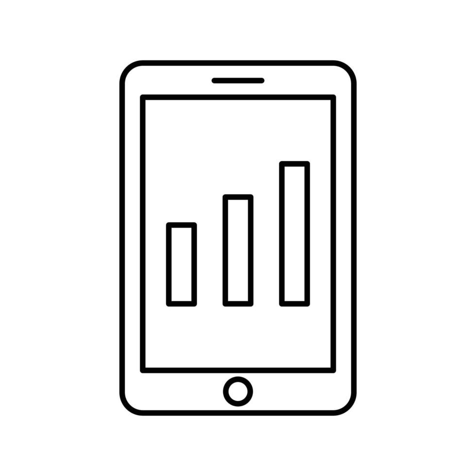 Mobile Graph Vector icon which is suitable for commercial work and easily modify or edit it