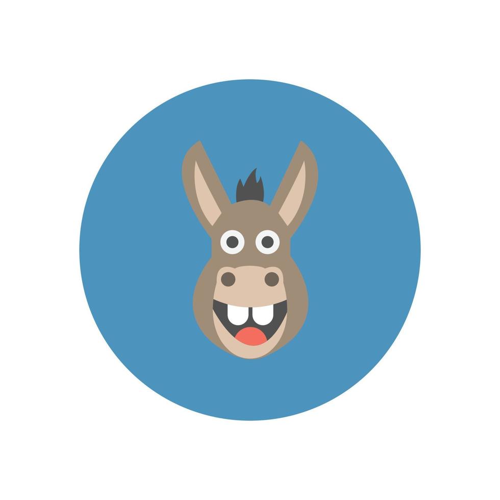 icono de vector animal de burro que es adecuado para el trabajo comercial y modificarlo o editarlo fácilmente