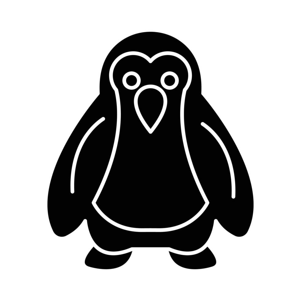 icono de vector animal de pingüino que es adecuado para el trabajo comercial y modificarlo o editarlo fácilmente