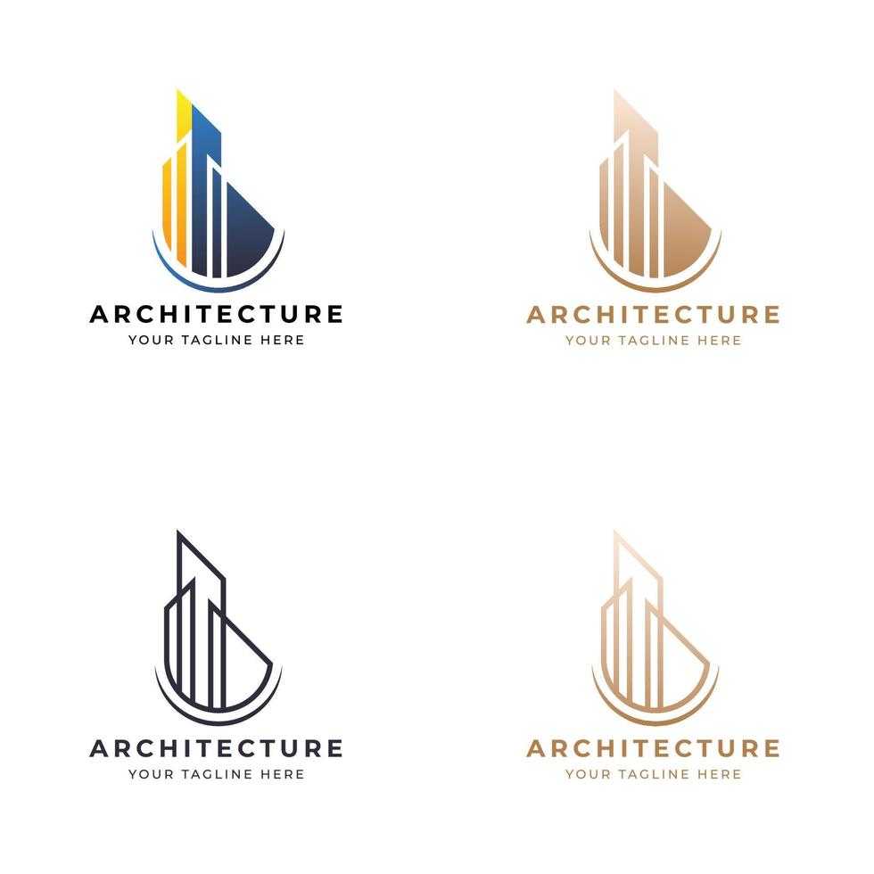 Building architecture logo design vector