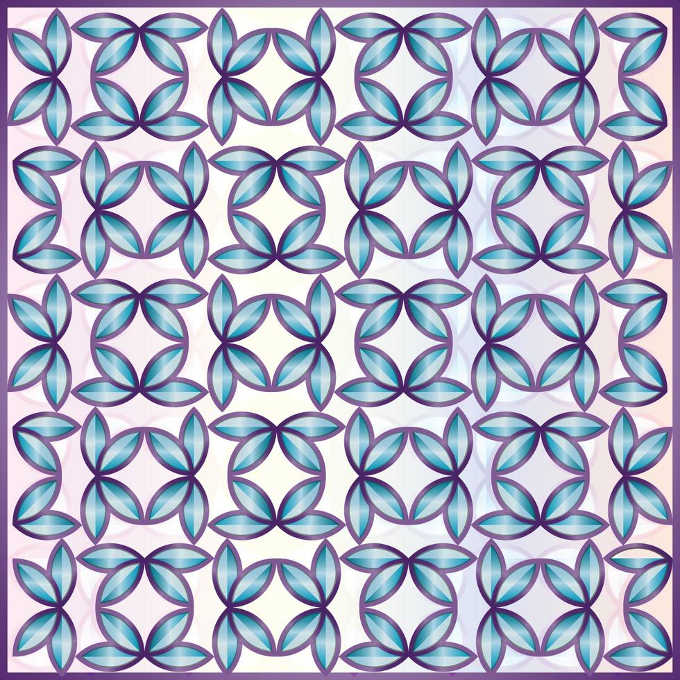 Geometric pattern decorative design with color blue and white vector