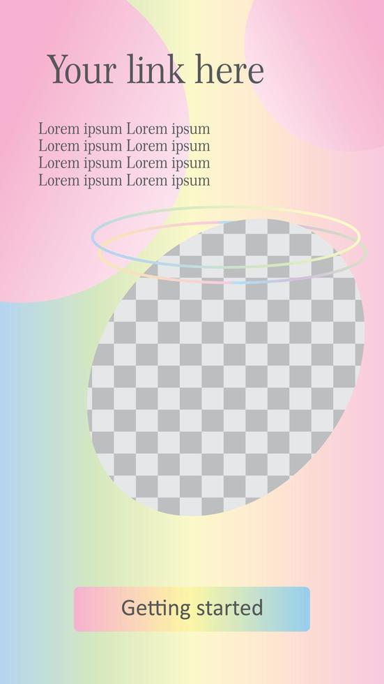 Template vector design with color pastel