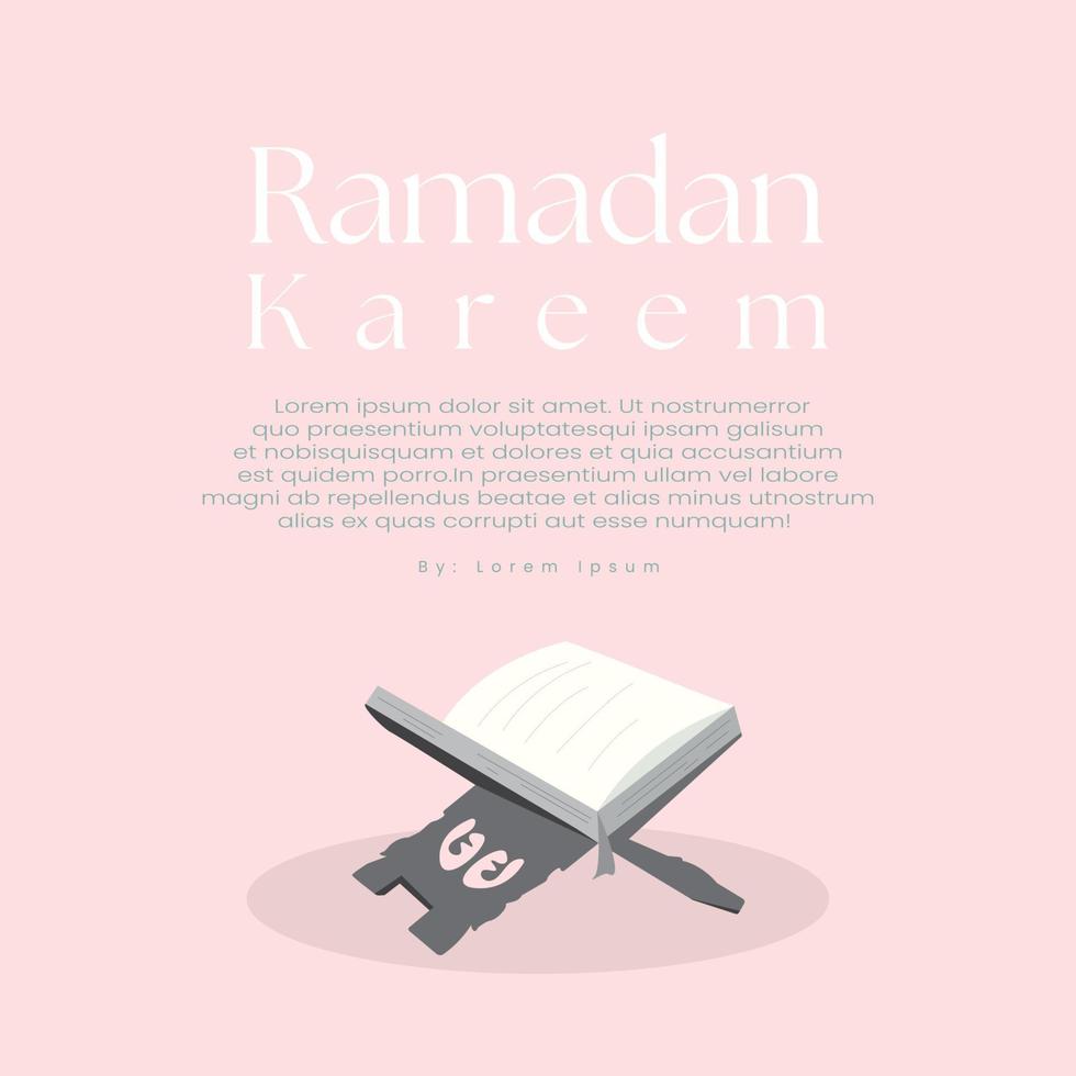 vector de corán simple para ramadán