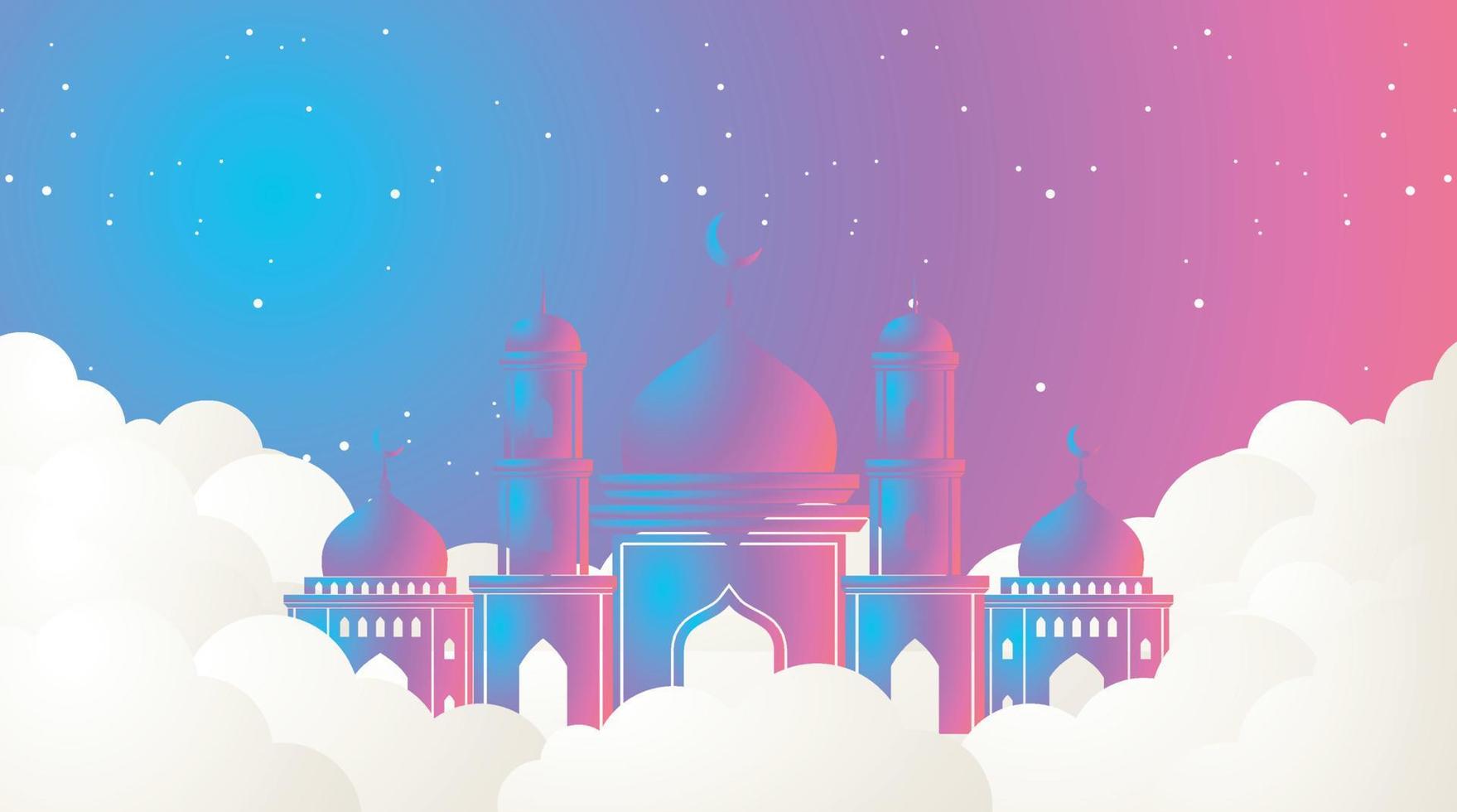 diseño de fondo islámico. fondo de ramadán. fondo de eid mubarak vector