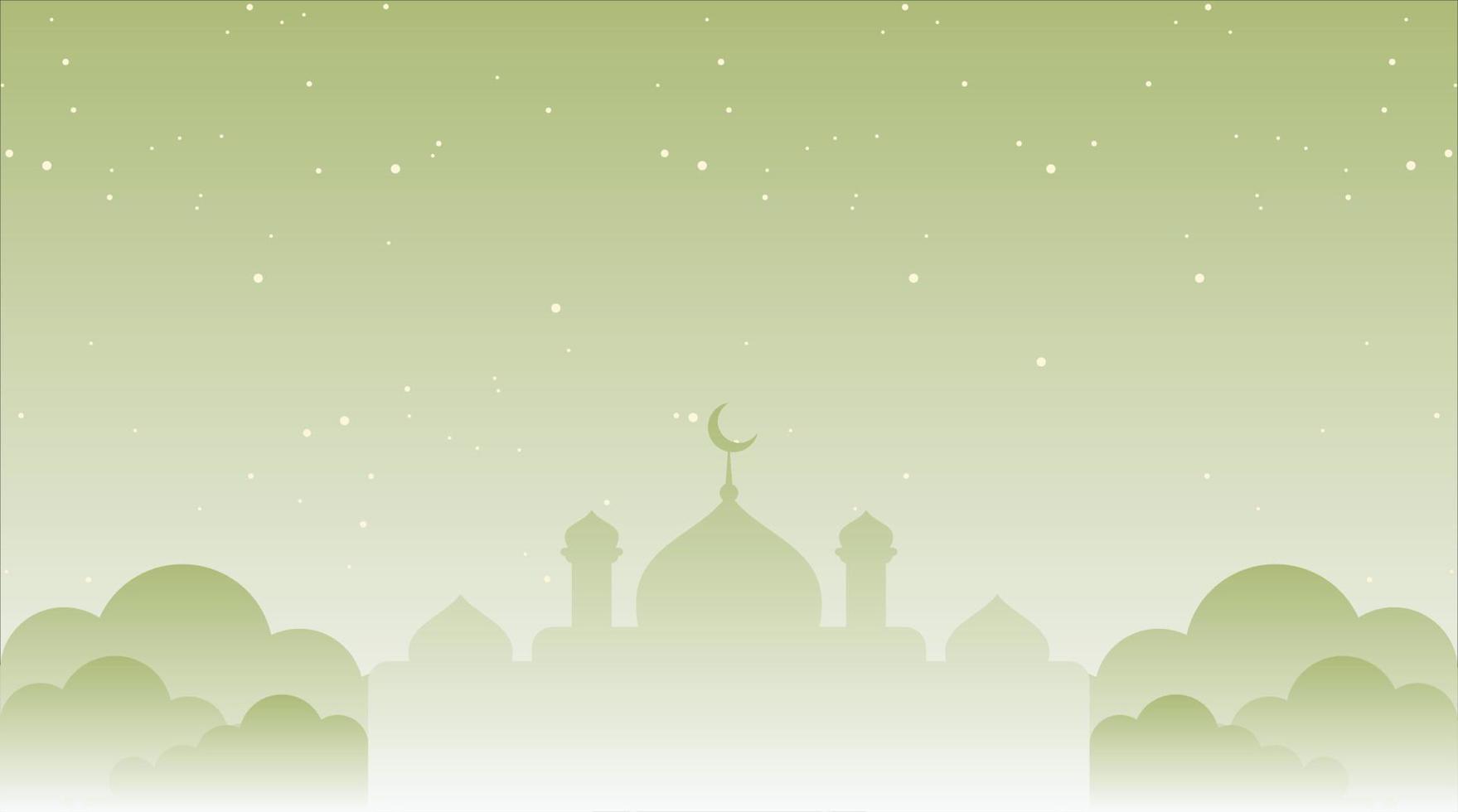 Islamic Background with Mosque Vector Illustration