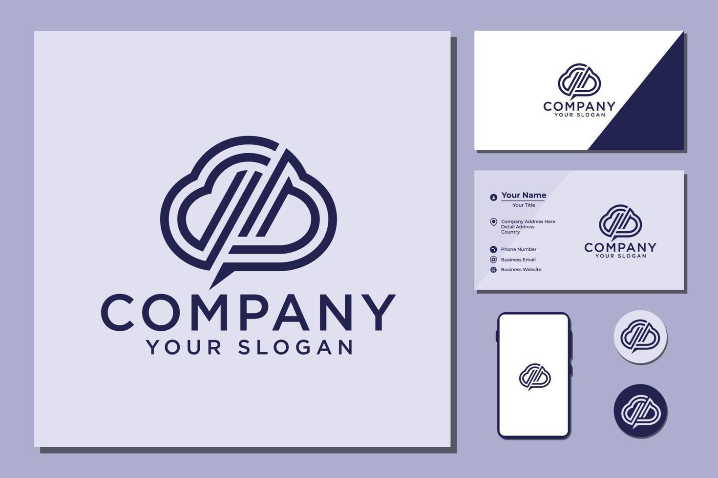 Modern initial letter b and d logo vector