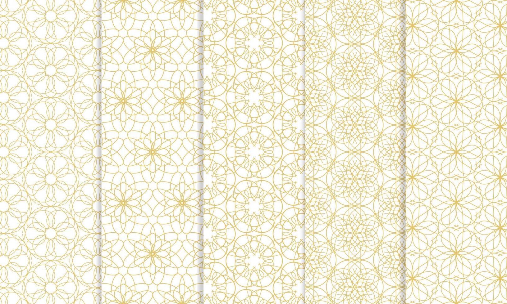 Set of islamic, ornamental, artistic, decoration and seamless patterns. Perfect to background, fabric, etc. vector