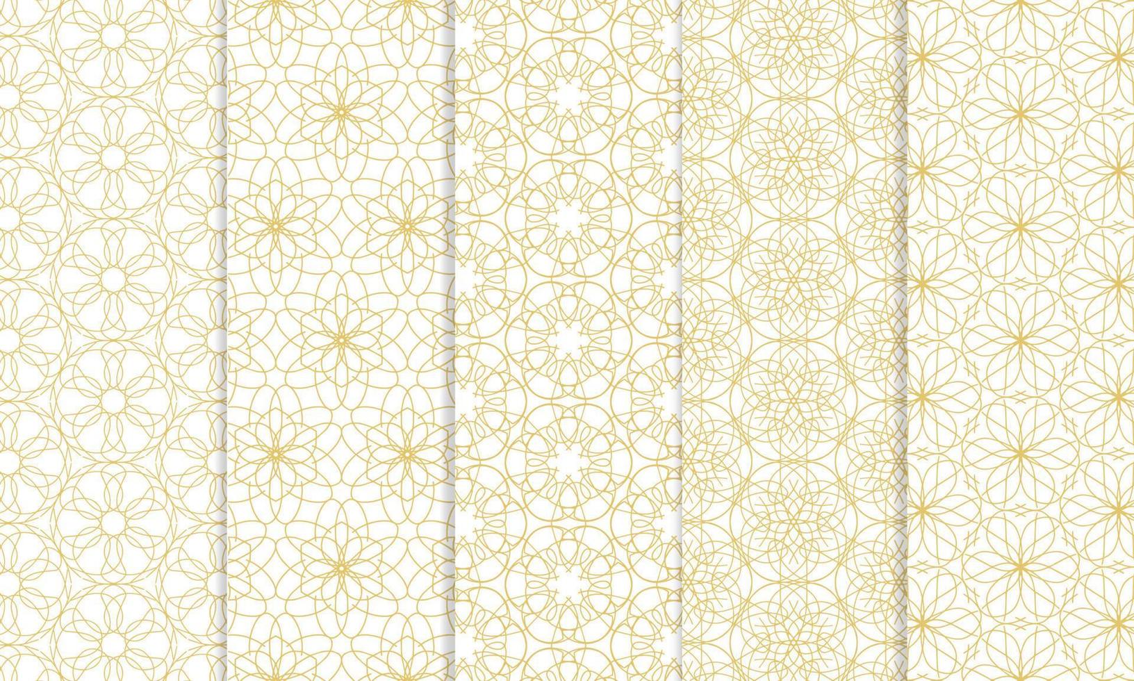 Set of islamic, ornamental, artistic, decoration and seamless patterns. Perfect to background, fabric, etc. vector