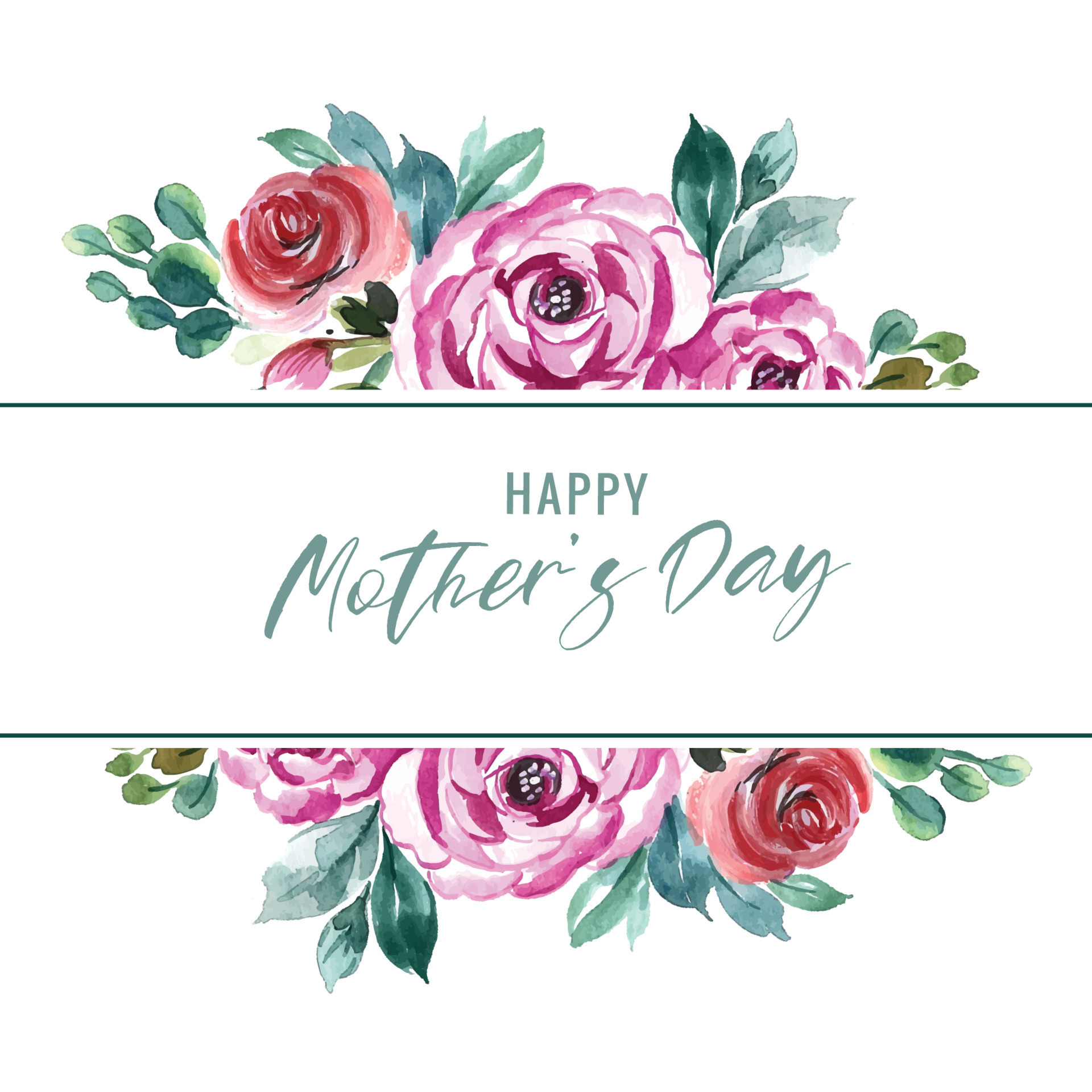 Happy mothers day beautiful greeting card decorative flowers background  7233571 Vector Art at Vecteezy
