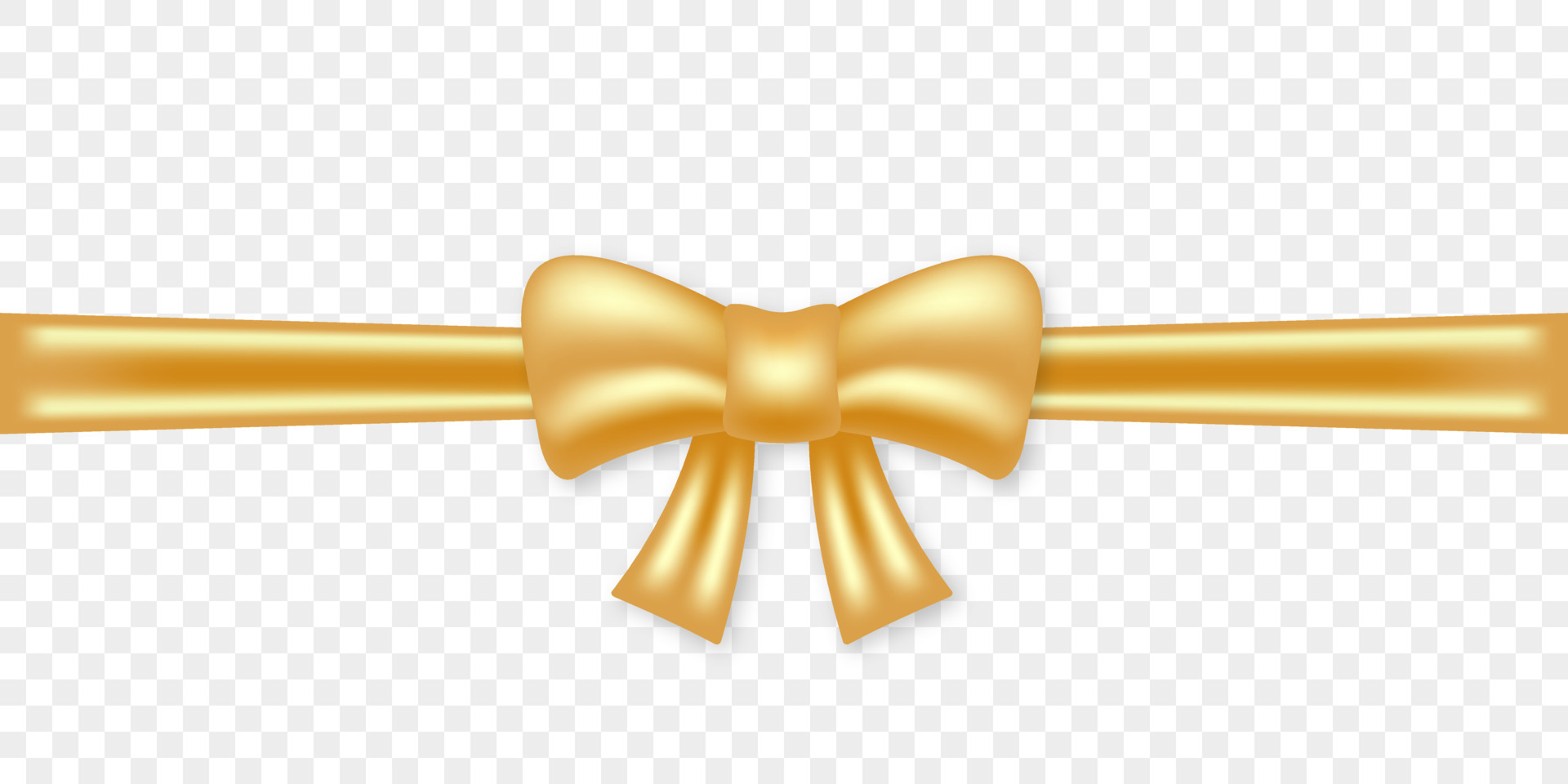 Gold Bow For Gift Christmas Holiday Golden Silk Knot With Strip For Decoration Present Box