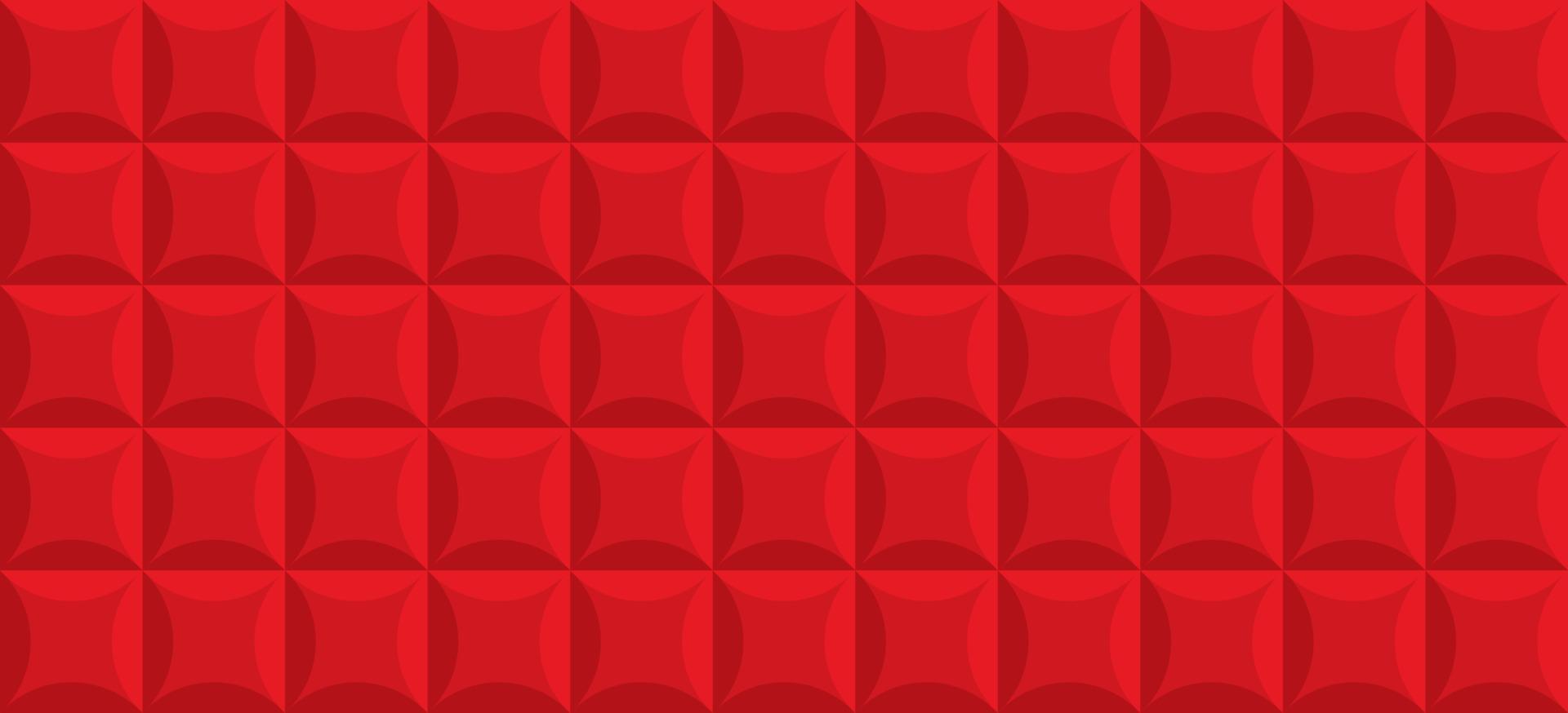 Realistic Red Tile Texture for Decor Interior with Square Shape. Geometric Surface Template. Luxury Leather Upholstery Vintage Background. Abstract Modern Wallpaper Design. Vector Illustration.