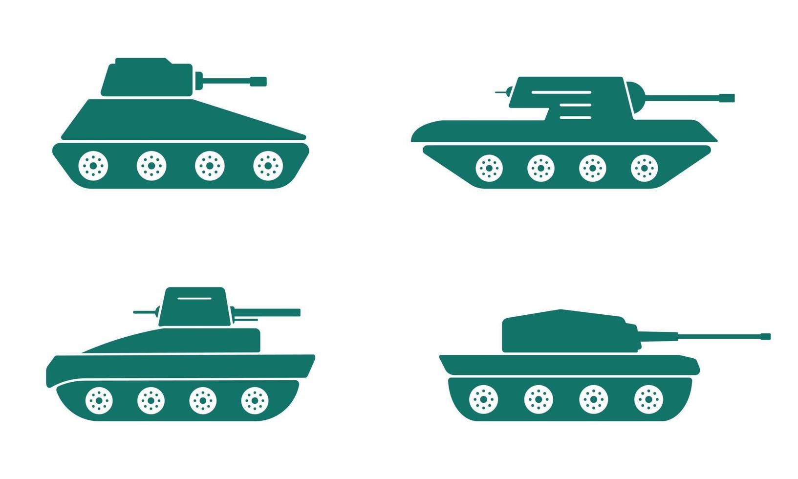 Military Tank Silhouette Icon. Panzer Vehicle Force Pictogram. Armed Machine Weapon Icon. Tank Army Green Symbol. Defense War Ammunition. Army Transportation Logo. Isolated Vector Illustration.