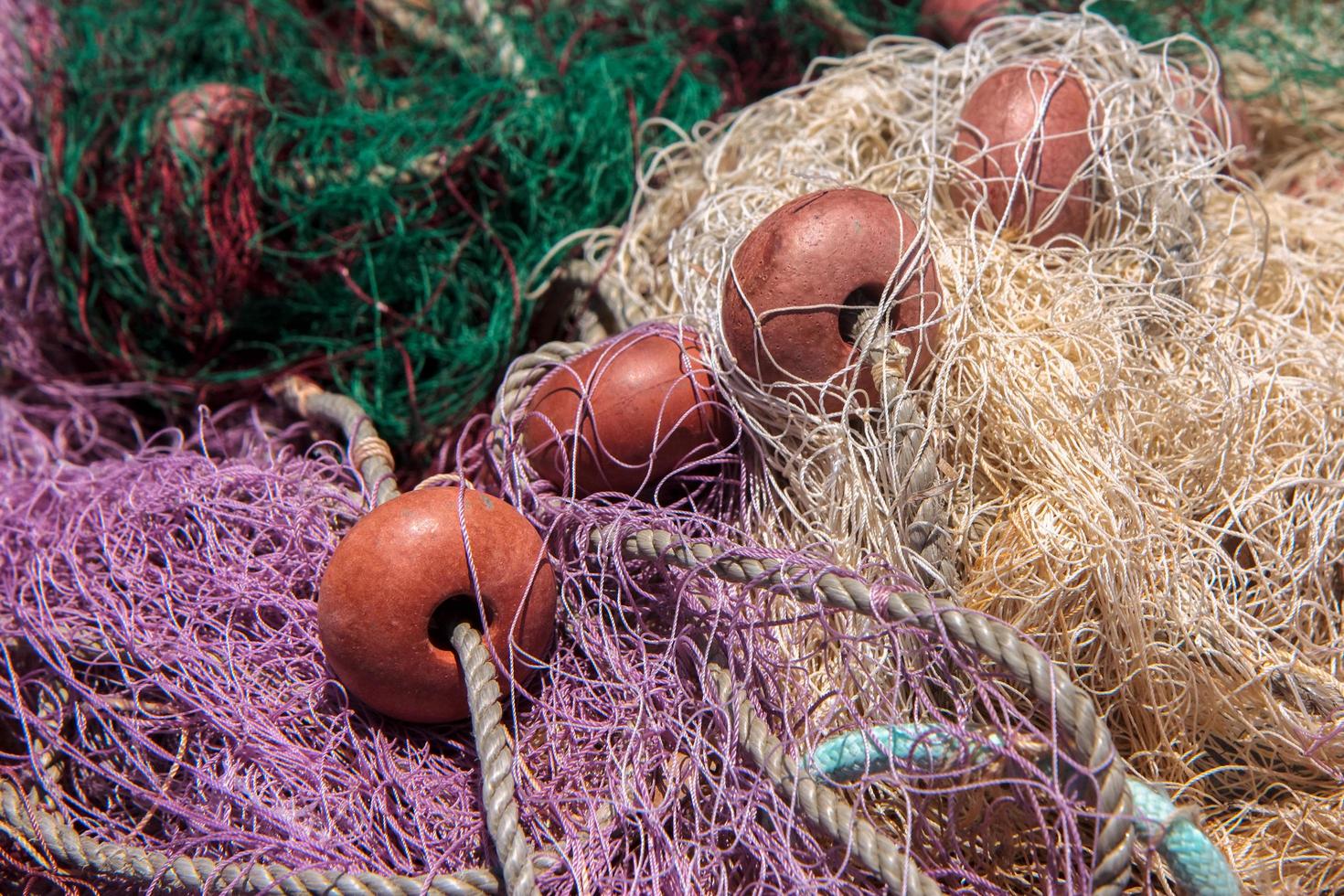 Some Fishing Nets on the Quayside at Latchi in Cyprus photo