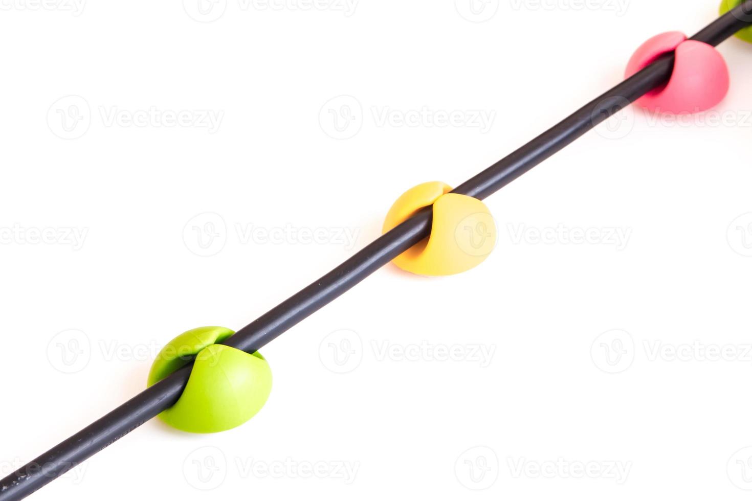 Colorful wall stick wire clip photo