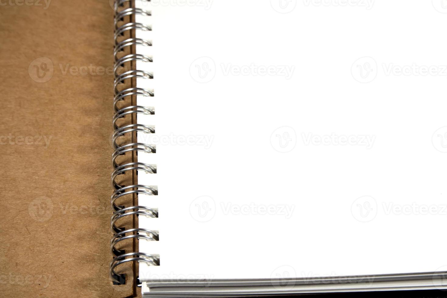 White paper page of Note Book photo