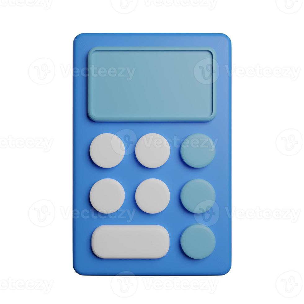 Calculator or financial calculation 3d icon photo high quality