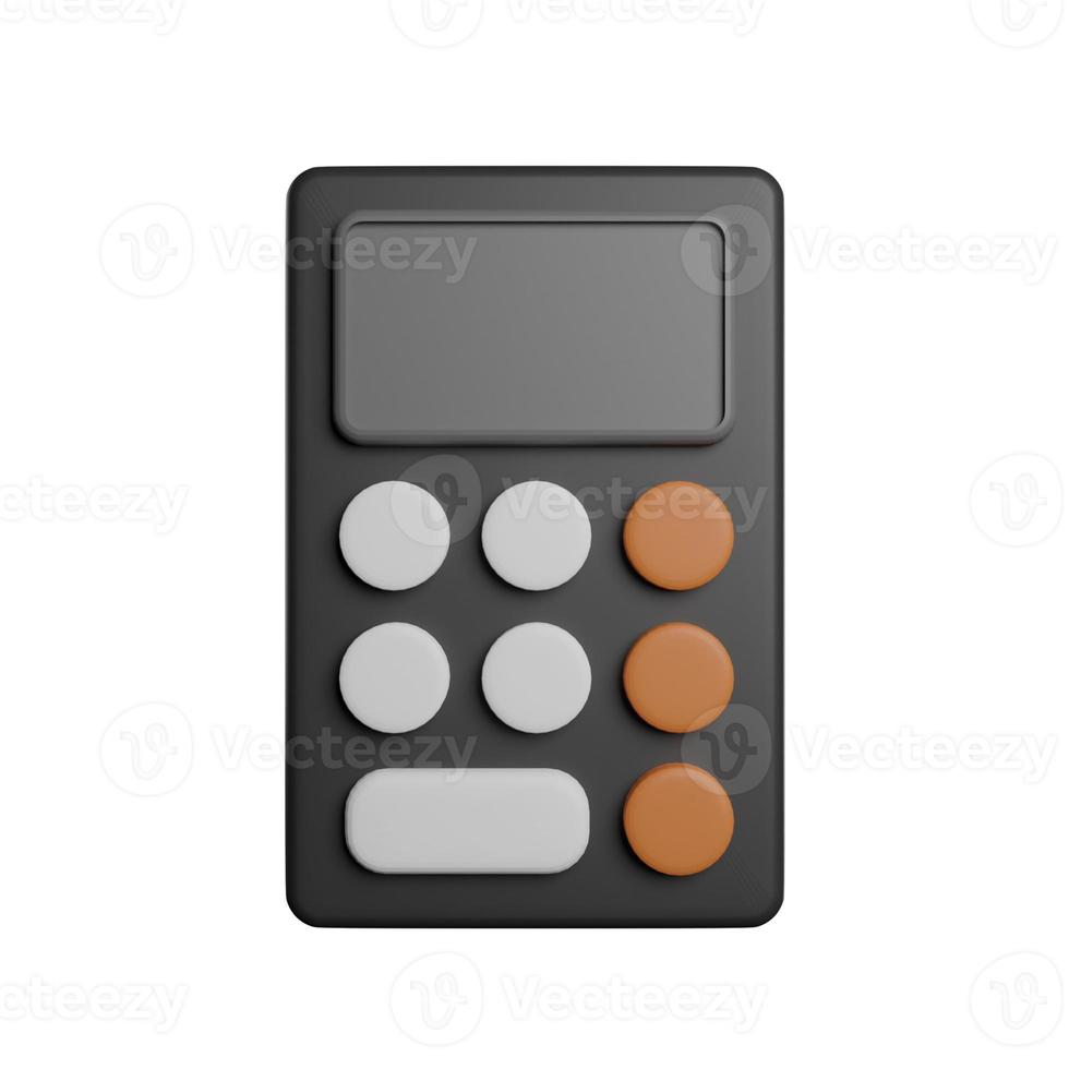 Calculator or financial calculation 3d icon photo high quality