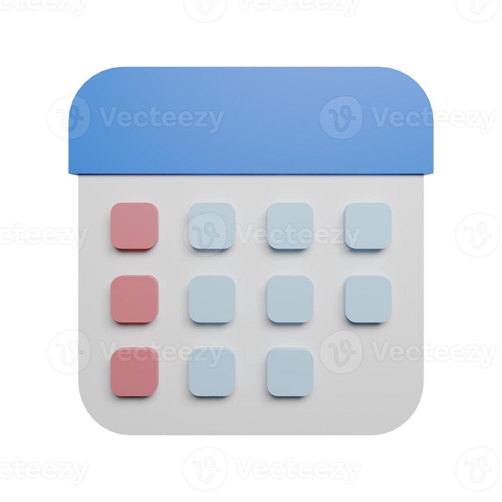 Calendar time month and year 3d icon photo high quality