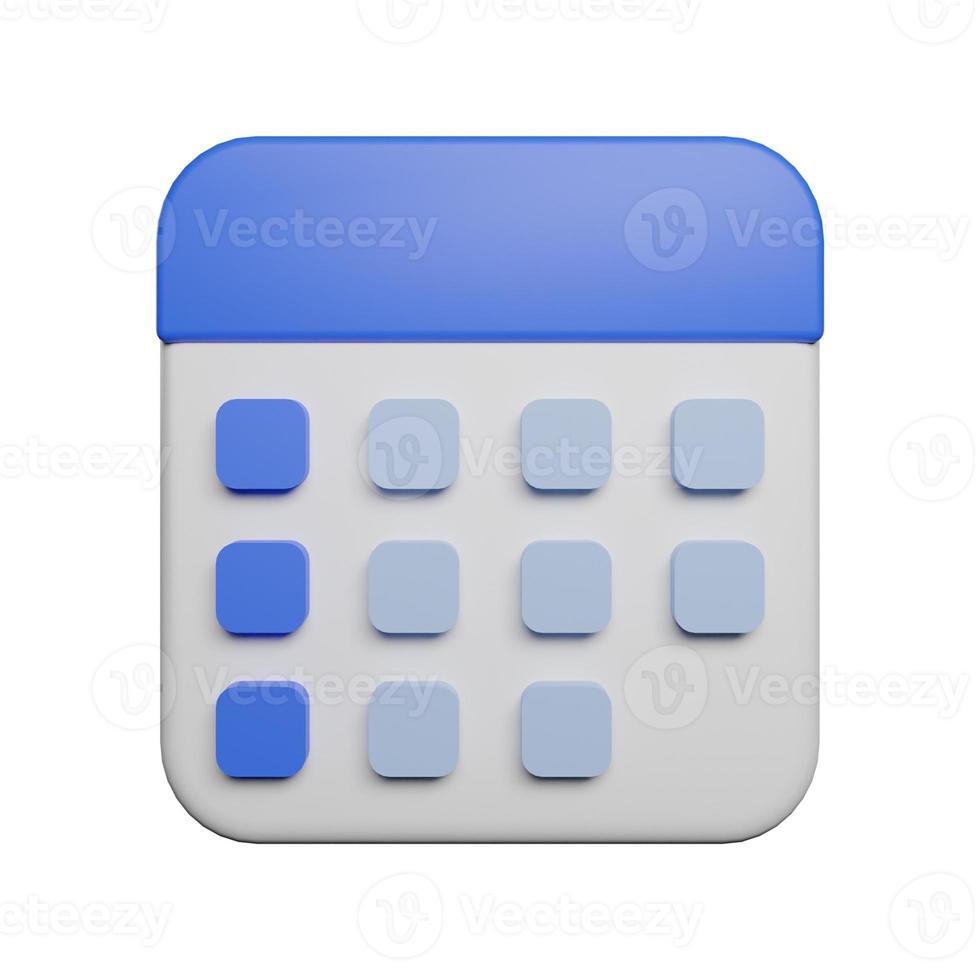 Calendar time month and year 3d icon photo high quality