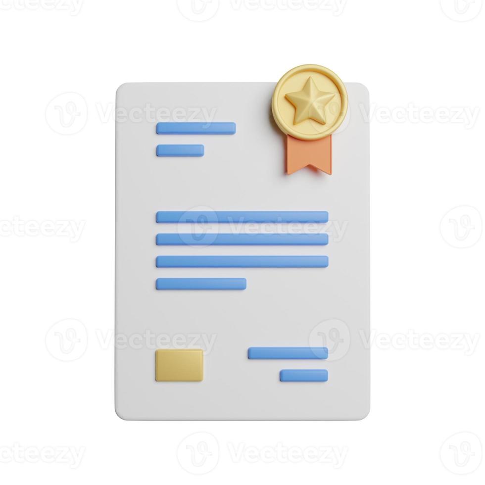 award certificate 3d icon photo high quality