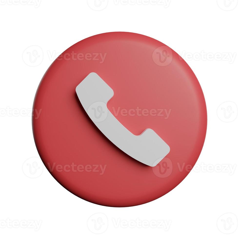 Phone Call or reject call 3d icon photo high quality