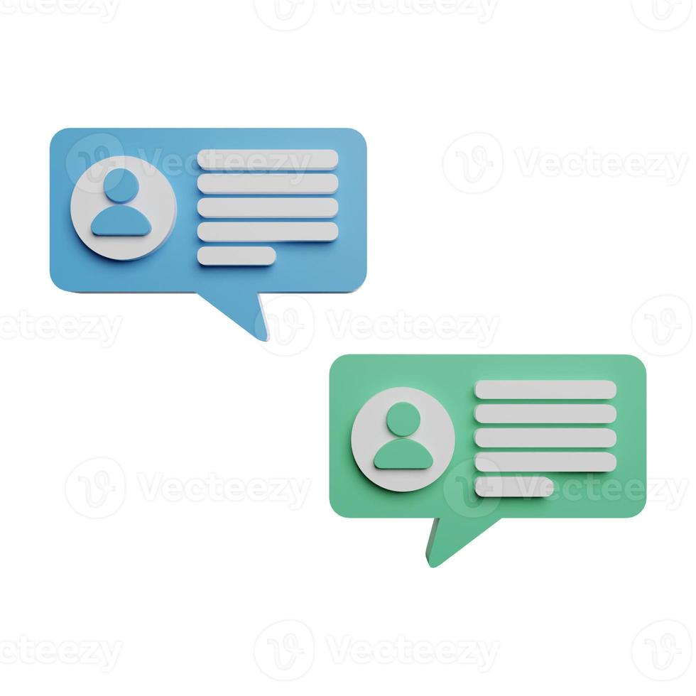 Speech buble comment 3d icon photo high quality