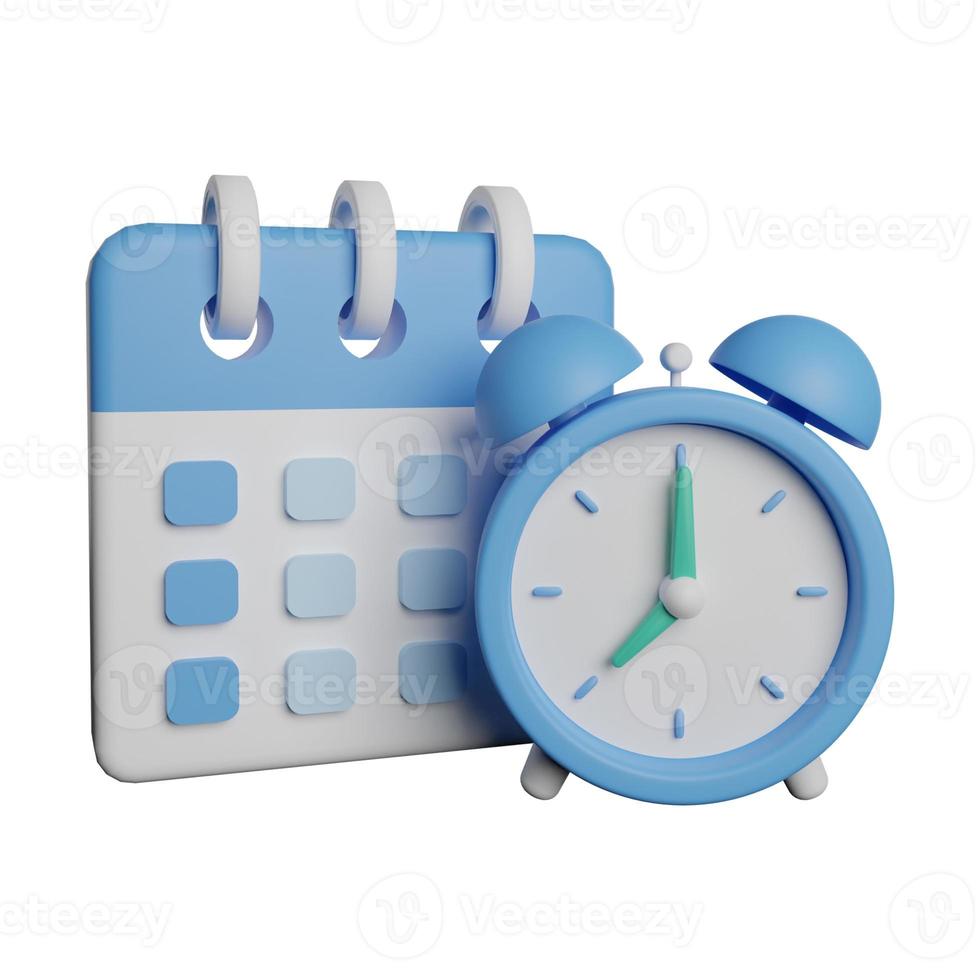 Alarm clock or date reminder 3d icon photo high quality