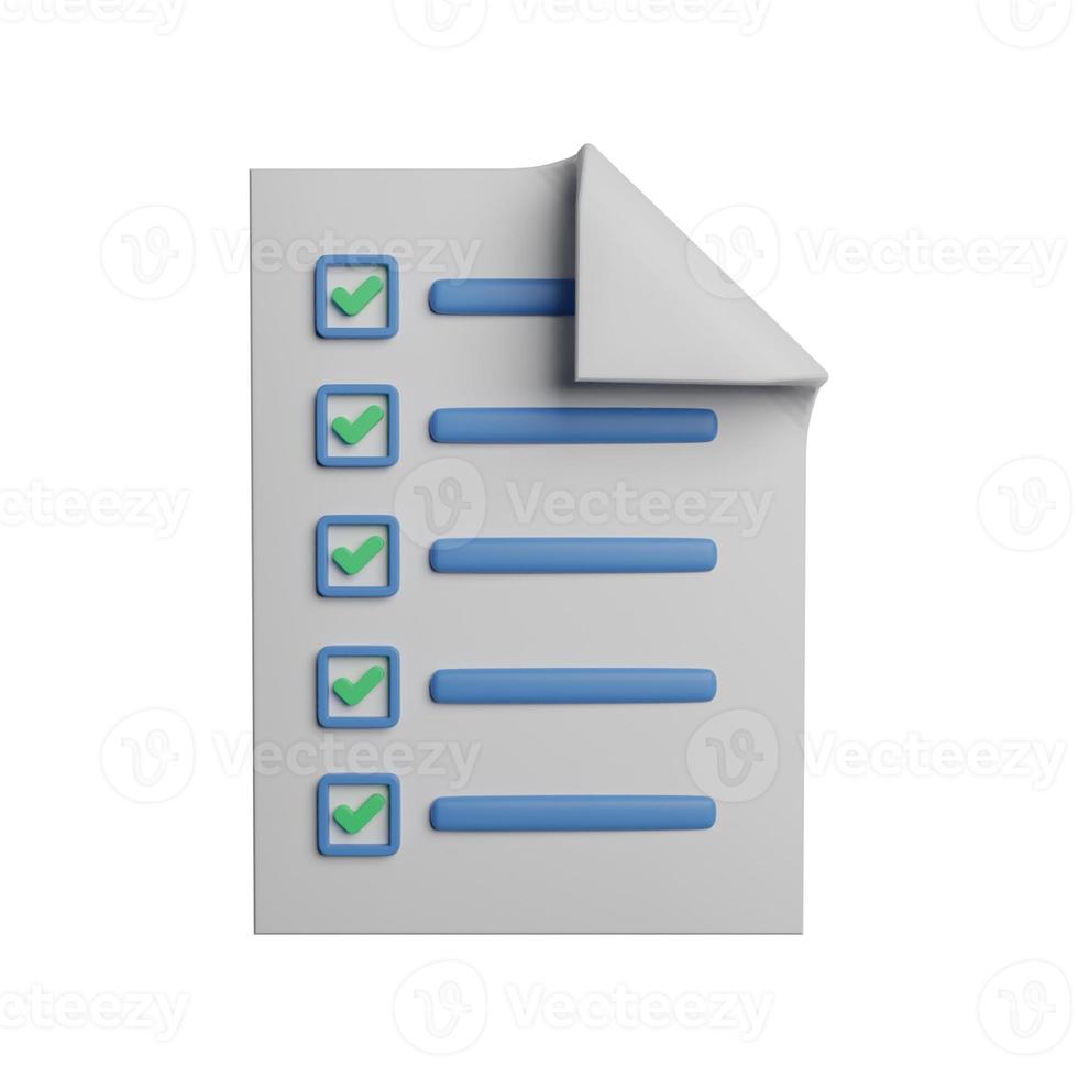 Checklist box 3d icon photo high quality