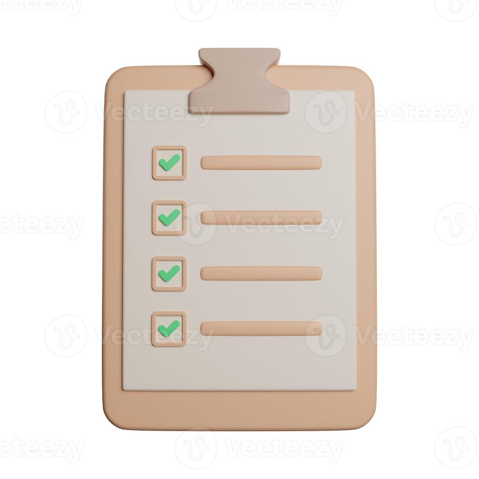 Checklist box 3d icon photo high quality