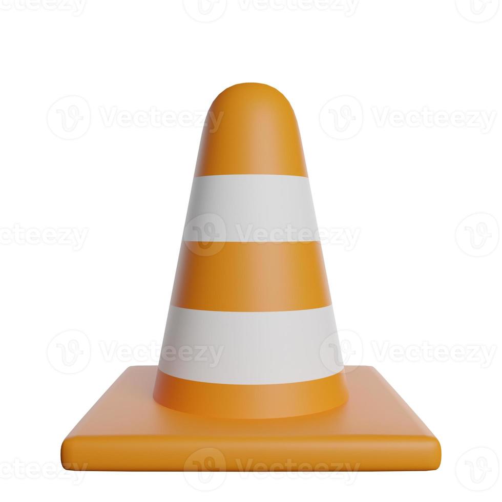 Traffic cone 3d icon photo high quality