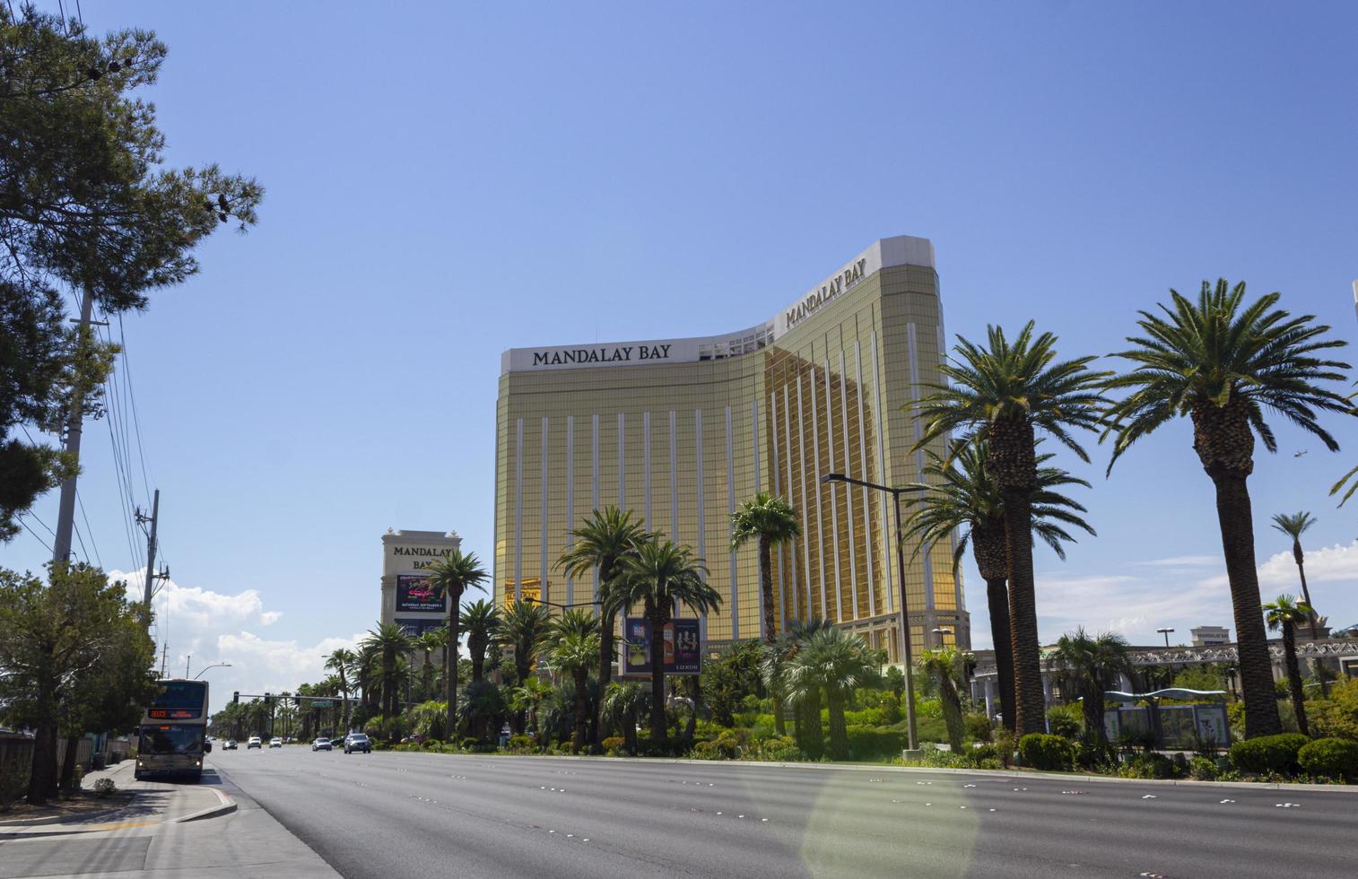 Las Vegas, NV, USA - August 30, 2017 The Mandalay Bay resort and casino, one month before the Las Vegas shooting incident. photo