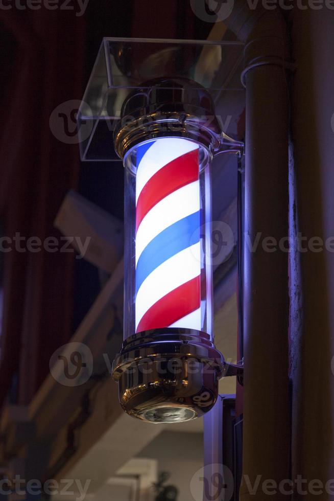 Illuminated barber's pole photo