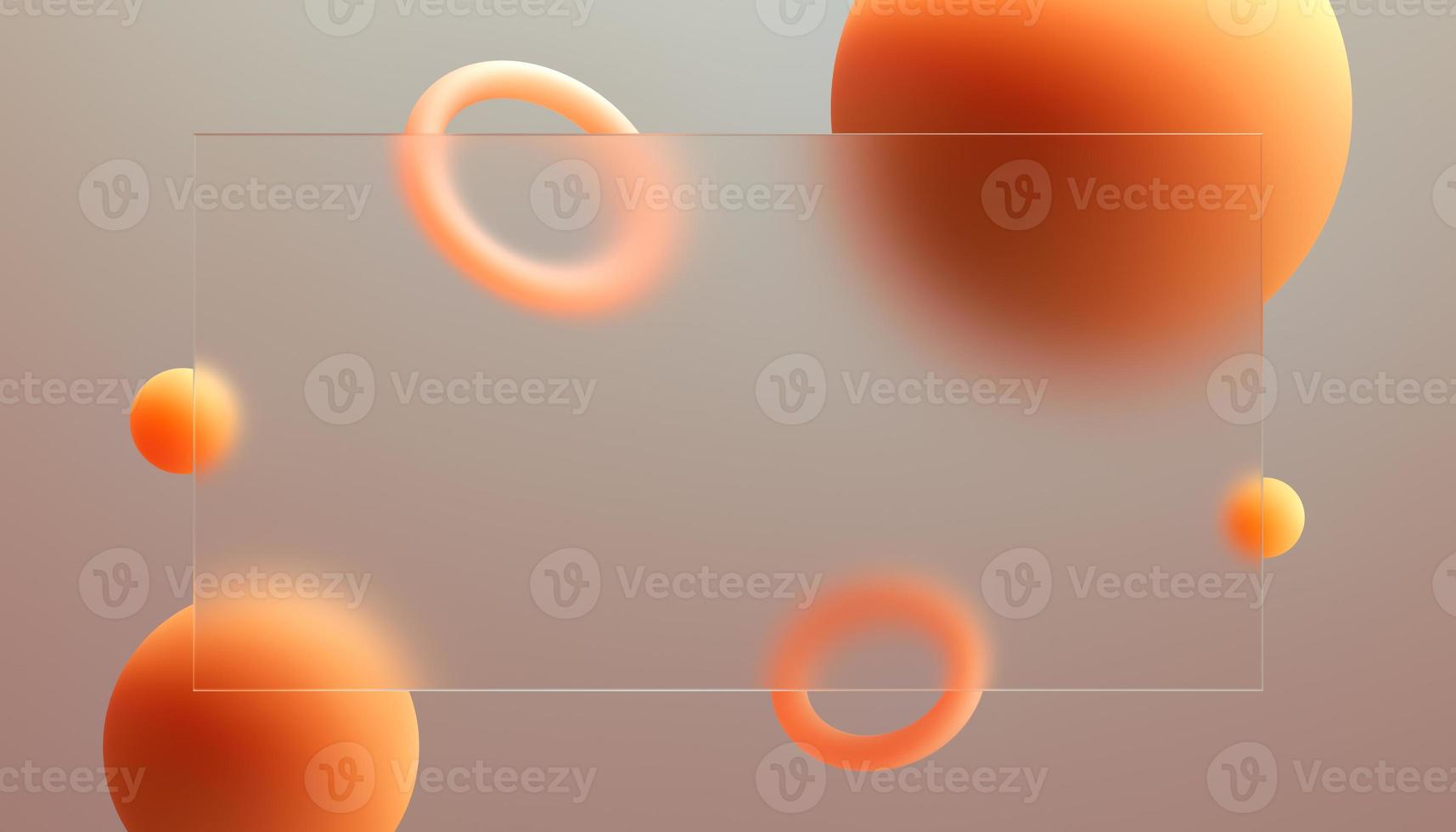 3d render Glassy background. modern Glass Morphism style. photo